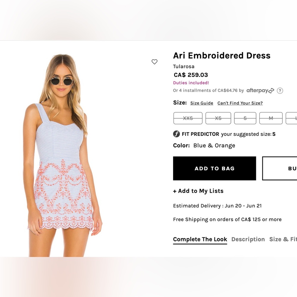 Tularosa Ari embroidered dress